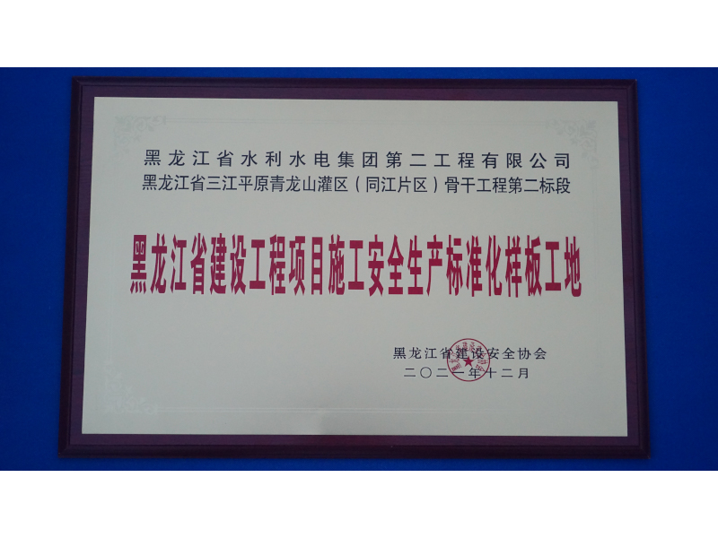 黑龙江省建设工程项目施工安全生产标准化样
